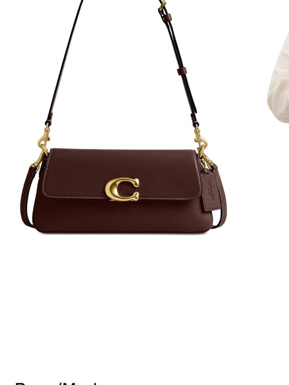 Coach Leather Brown Crossbody with Gold 'C' Hardware